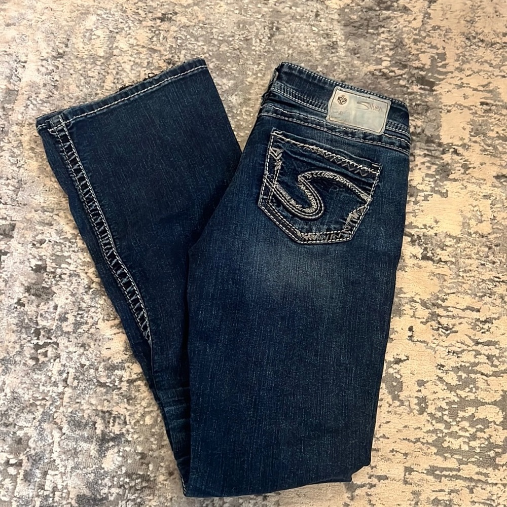 Silver boot cut jeans